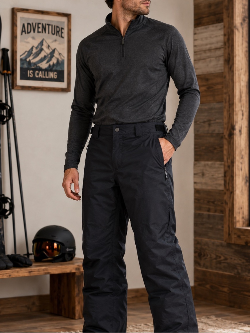 Columbia Omni-Tech Waterproof Insulated Snow Ski Pants Black Men’s M